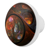 Vloeiende verbinding Abstracte kunst Keramische Knop (Rechts)