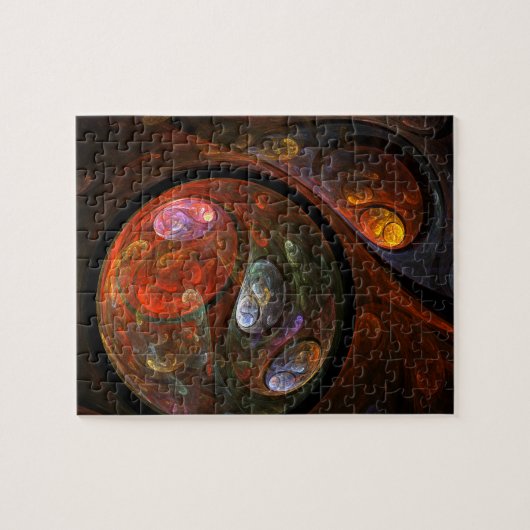 Vloeiende verbinding Abstracte kunst Legpuzzel (Horizontaal)