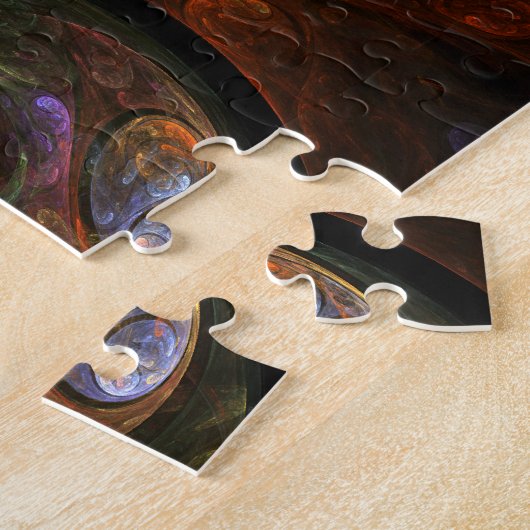 Vloeiende verbinding Abstracte kunst Legpuzzel (Zijkant)