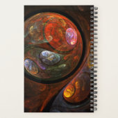 Vloeiende verbinding Abstracte kunst Planner (Achterkant)
