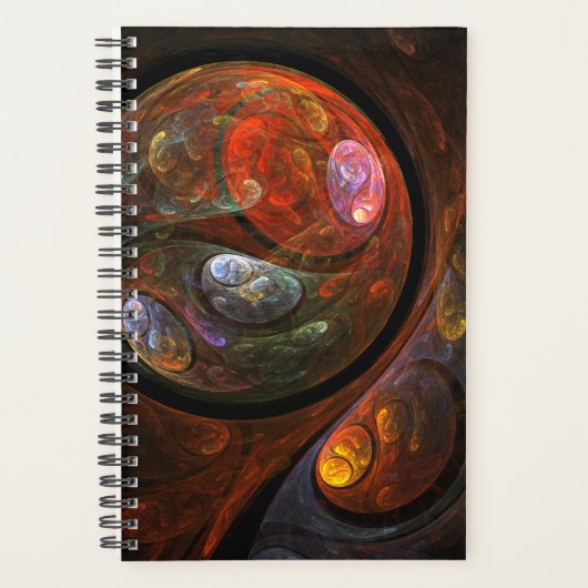 Vloeiende verbinding Abstracte kunst Planner (Voorkant)