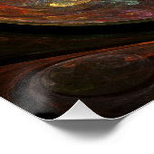 Vloeiende verbinding Abstracte kunst Poster (Hoek)