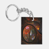 Vloeiende verbinding Abstracte kunst Sleutelhanger (Voorkant Links)