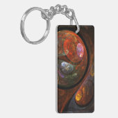 Vloeiende verbinding Abstracte kunst Sleutelhanger (Voorkant Links)