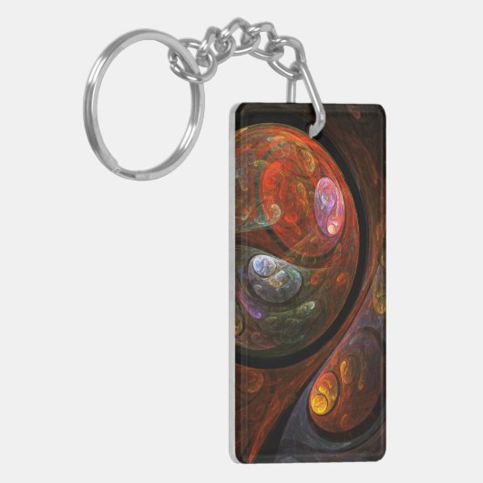 Vloeiende verbinding Abstracte kunst Sleutelhanger (Voorkant Links)