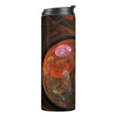 Vloeiende verbinding Abstracte kunst Thermosbeker (Gedraaid links)