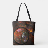 Vloeiende verbinding Abstracte kunst Tote Bag (Achterkant)