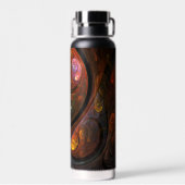 Vloeiende verbinding Abstracte kunst Waterfles (Achterkant)