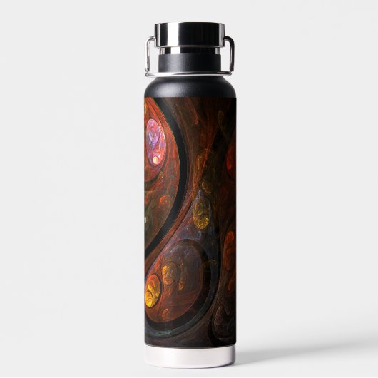 Vloeiende verbinding Abstracte kunst Waterfles (Achterkant)