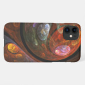 Vloeiende verbinding Abstracte tekenmatte iPhone Hoesje (Achterkant horizontaal)