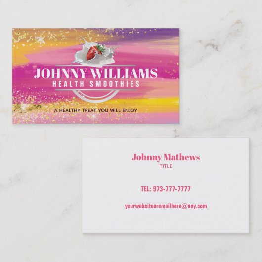  vloeiende Visitekaartjes (Voorkant / Achterkant)