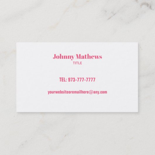  vloeiende Visitekaartjes (Achterkant)