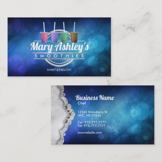 Vloeiende visitekaartjes (Voorkant / Achterkant)