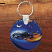 Vloeiende vlakke Aarde Firmament Sun & Moon Sleute Sleutelhanger (Voorkant)