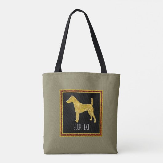 Vloeiende voedingsbodem Goud Uw kleur Tote Bag (Achterkant)