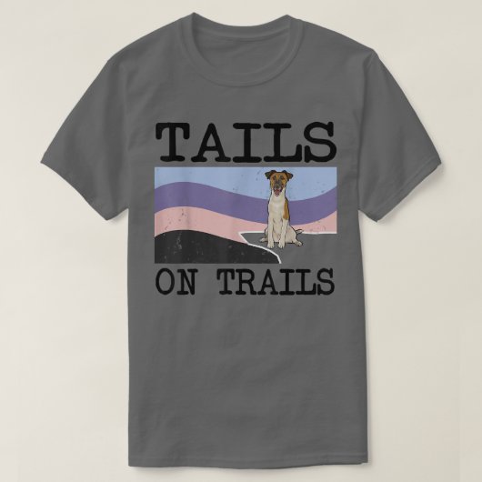 Vloeiende voetgangers op trails Funny Dog Hikin T-shirt (Design voorkant)