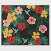 Vloeiende vogels en bloemperken Verpakkingspapier Cadeaupapier (Vlak)