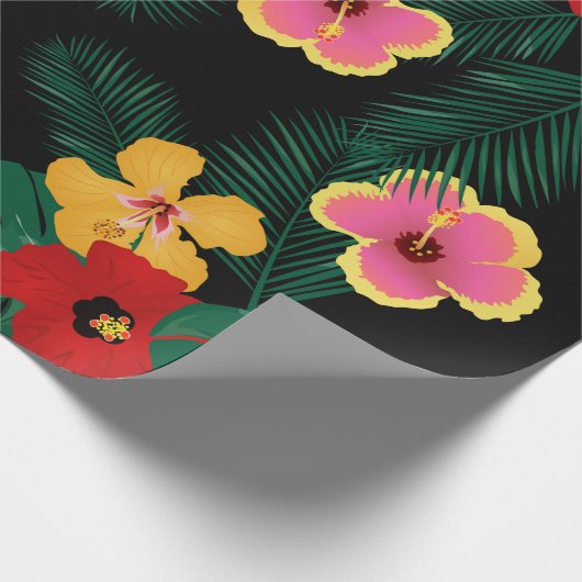 Vloeiende vogels en bloemperken Verpakkingspapier Cadeaupapier (Hoek)