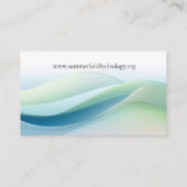 Vloeiende vormen in groene tinten visitekaartje (Achterkant)