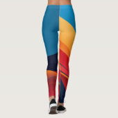 Vloeiende vormen in heldere kleuren leggings (Achterkant)