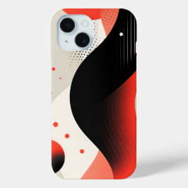 Vloeiende vormen met cirkels  iPhone 15 case