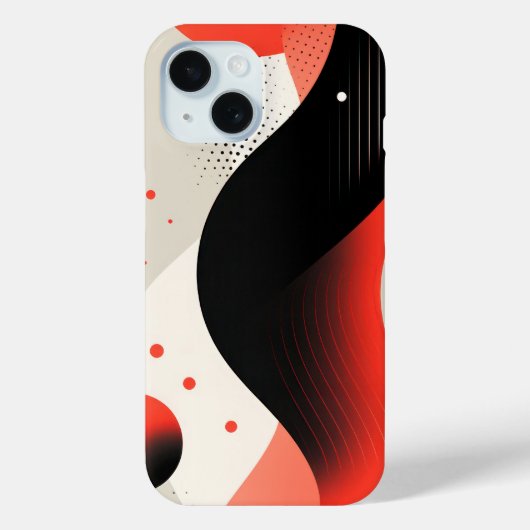 Vloeiende vormen met cirkels Case-Mate iPhone case (Achterkant)