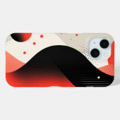 Vloeiende vormen met cirkels Case-Mate iPhone case (Achterkant (horizontaal))
