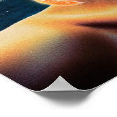 Vloeiende Vrouw en Goldfish Poster (Hoek)