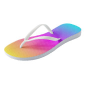 Vloeiende vruchtbare gradiëntkleuren Geel Roze Bla Teenslippers (Schuin)