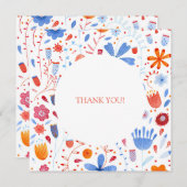 Vloeiende Waterverf weduwschap Bedankkaart (Voorkant / Achterkant)