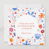 Vloeiende Waterverf weduwschap Bedankkaart (Achterkant)