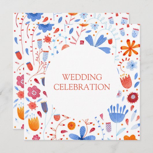 Vloeiende Waterverf weduwschap Kaart (Voorkant / Achterkant)