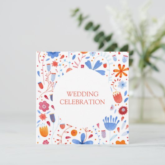 Vloeiende Waterverf weduwschap Kaart (Staand voorkant)