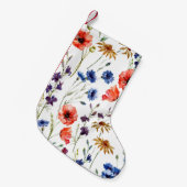 Vloeiende wilde bloemen, waterverf, papaver, koren kleine kerstsok (Voorkant (Hangend))