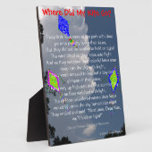 Vloeiende wolken waar mijn geliefde met gedicht EA Fotoplaat (Zijkant)