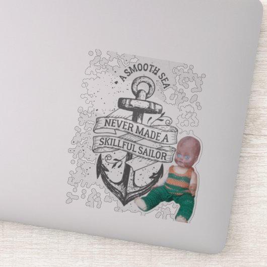 Vloeiende Zeeen - Geslachte Bobbies - sticker (Detail)