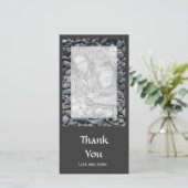 Vloeiende zwarte knuppels Hartelijk dank Bedankkaart (Staand voorkant)