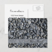 Vloeiende zwarte knuppels Wijziging adres Aankondigingskaart (Voorkant / Achterkant)