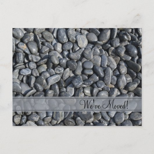 Vloeiende zwarte knuppels Wijziging adres Aankondigingskaart (Voorkant)