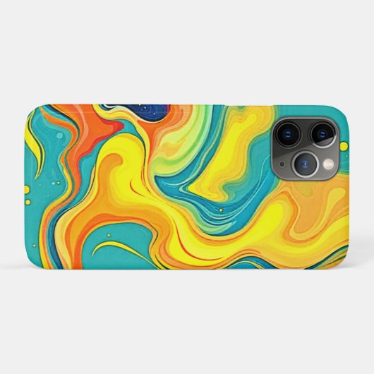 Vloeiendheid van Geluk: Abstracte Golven Case-Mate iPhone Case (Achterkant (horizontaal))