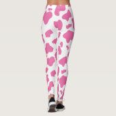 Vloeienstaafdruk Cute Strawberry Cow pet print Leggings (Achterkant)
