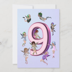 Vloeienvangers 9e verjaardag van de uitnodiging va