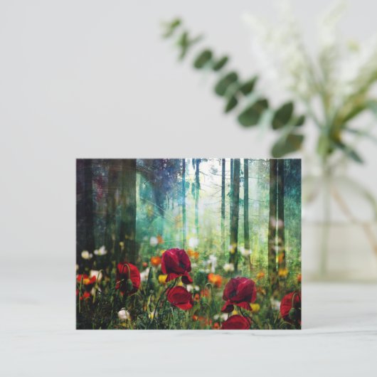  Vloeienweide in het bos van Fantasy Briefkaart (Staand voorkant)