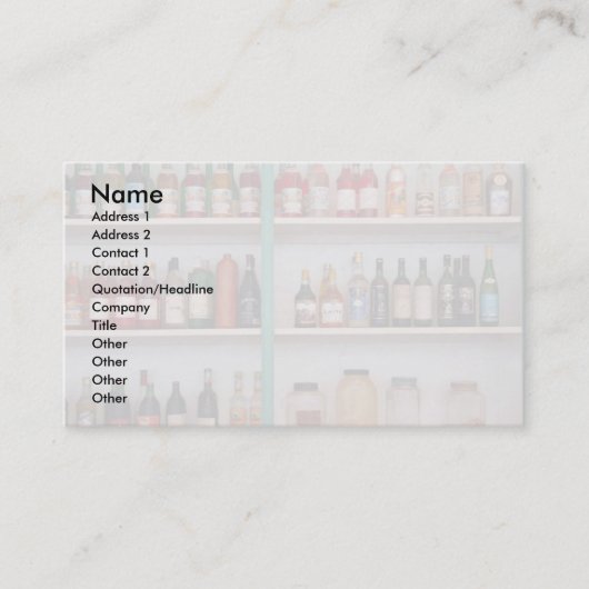 Vloeiflessen Visitekaartje (Voorkant)