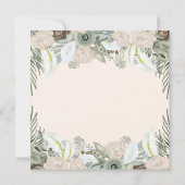 Vloeiing en Floral | Blush roze bruiloft Kaart (Achterkant)