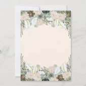 Vloeiing en Floral | Blush roze bruiloft Kaart (Achterkant)