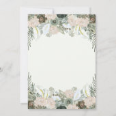 Vloeiing en Floral | Light Green Wedding Kaart (Achterkant)