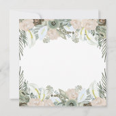 Vloeiing en Floral | Sage Green Wedding Kaart (Achterkant)