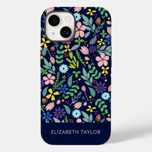 Vloeiing Modern Floral Case-Mate iPhone Case (Achterkant)