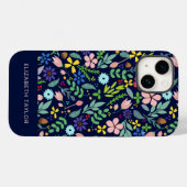 Vloeiing Modern Floral Case-Mate iPhone Case (Achterkant (horizontaal))